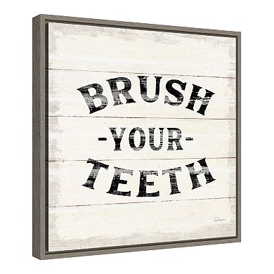 Amanti Art 'Shiplap Bath III' Framed Canvas Wall Art