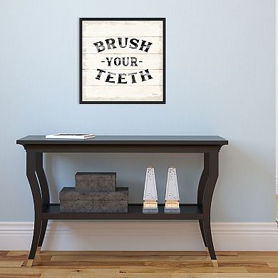 Amanti Art 'Shiplap Bath III' Framed Canvas Wall Art