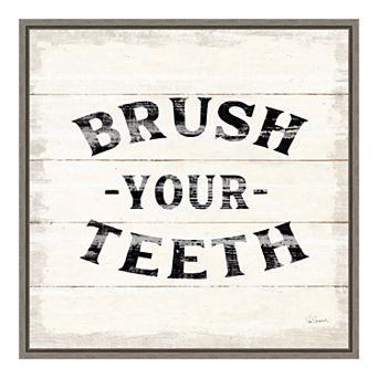 Amanti Art 'Shiplap Bath III' Framed Canvas Wall Art