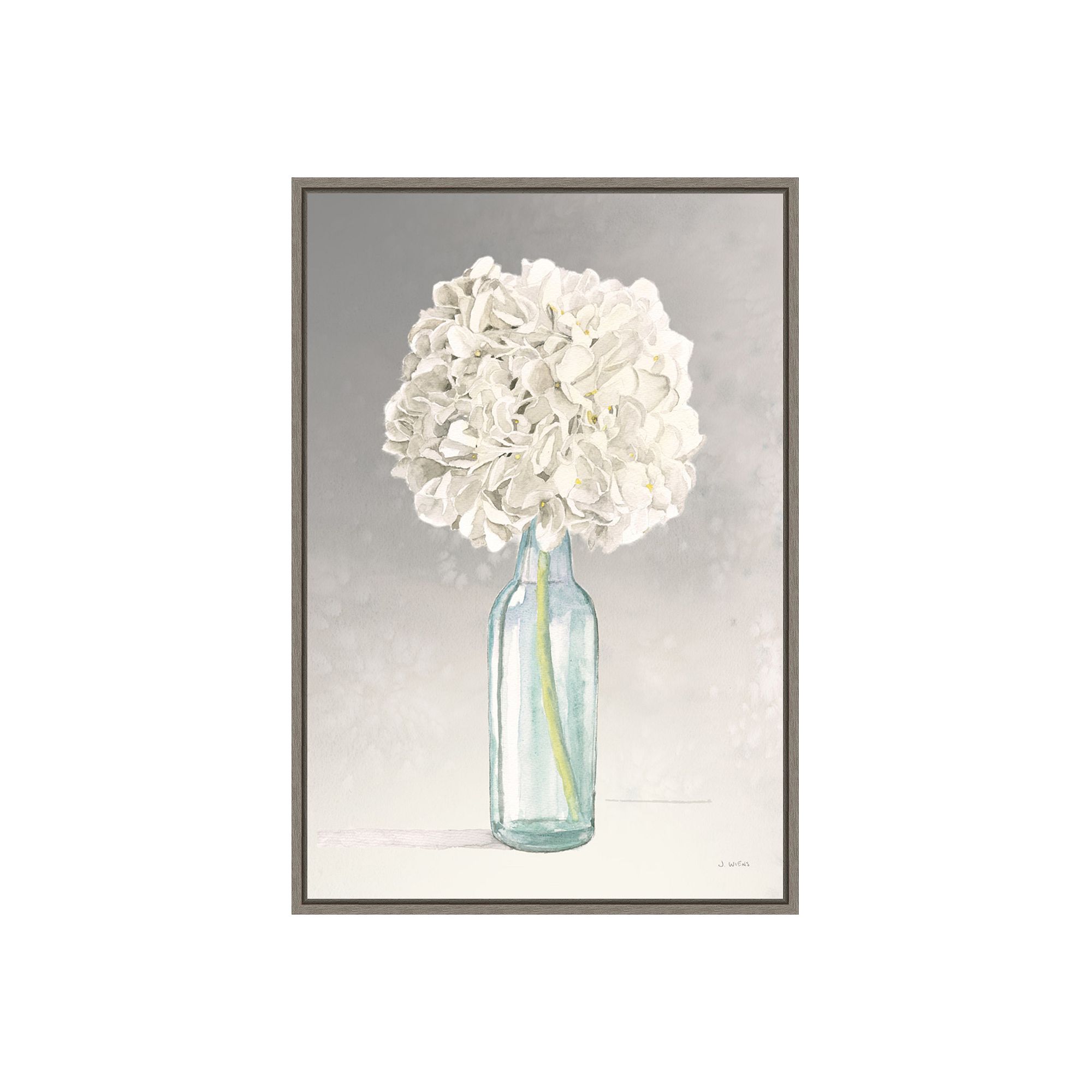 Amanti Art Tranquil Blossoms II Framed Canvas Wall Art, Gray