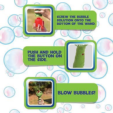Maxx Bubbles Light & Sound Bubble Baton Dinosaur