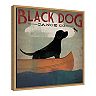 Amanti Art Black Dog Canoe Co Framed Canvas Print