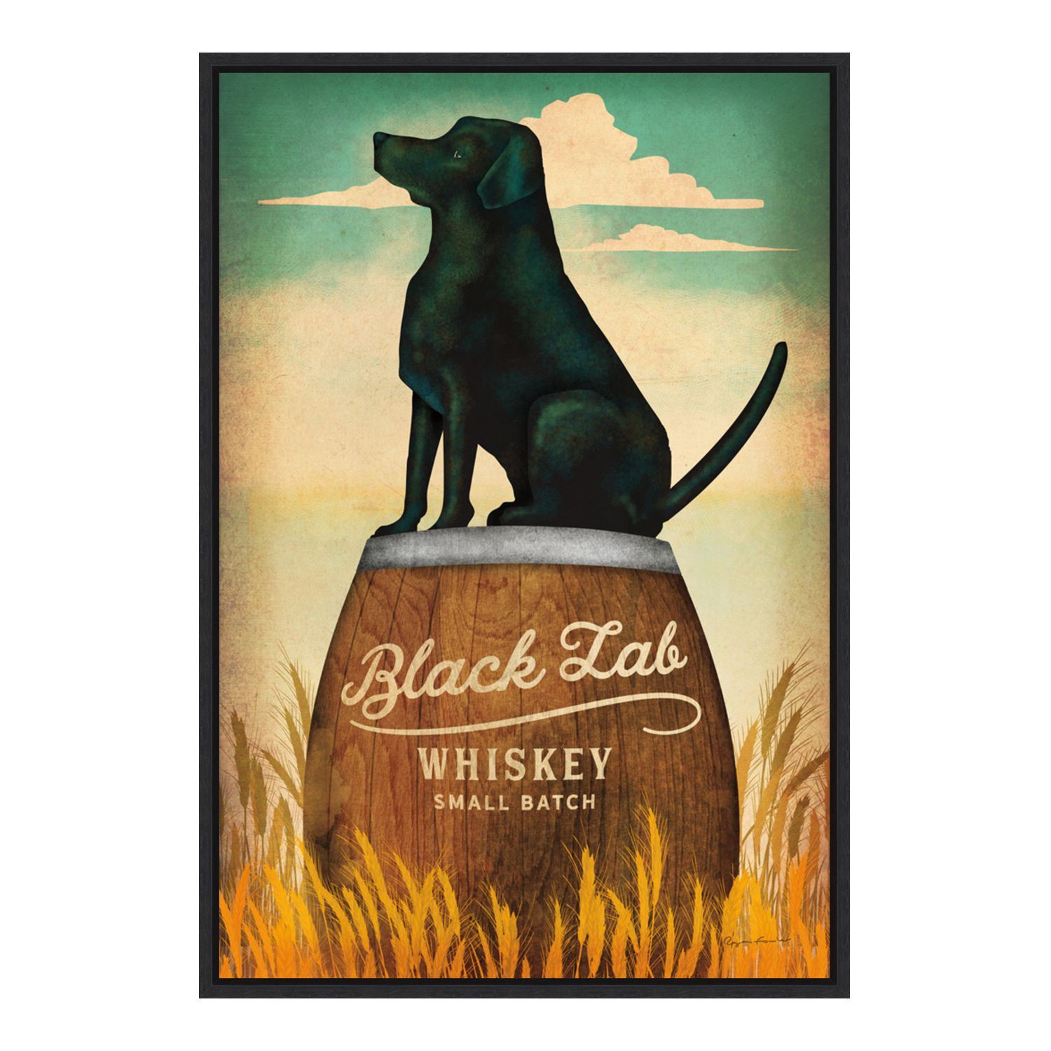 black lab wall art