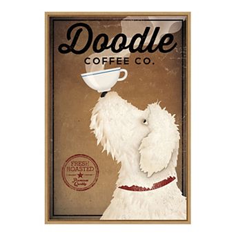 Amanti Art Doodle Coffee Framed Canvas Print