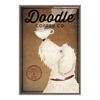 Amanti Art Doodle Coffee Framed Canvas Print