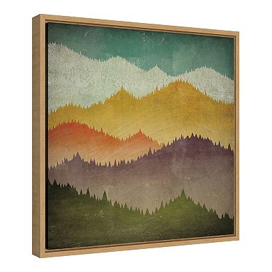 Amanti Art Mountain View Framed Canvas Print