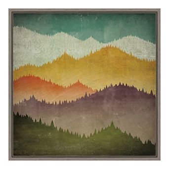 Amanti Art Mountain View Framed Canvas Print