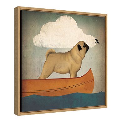 Amanti Art Pug Canoe Co Framed Canvas Print