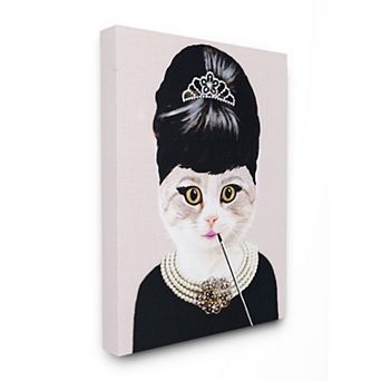 Stupell Home Decor Fashion Feline Stretched Canvas Wall Art