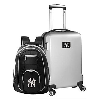 New York Yankees Deluxe Wheeled Carry-On Luggage & Backpack Set