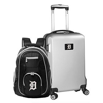 Detroit Tigers Deluxe Wheeled Carry-On Luggage & Backpack Set