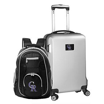 Colorado Rockies Deluxe Wheeled Carry-On Luggage & Backpack Set