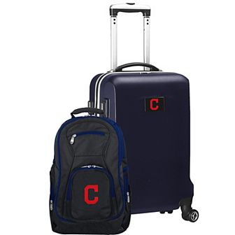 Cleveland Indians Deluxe 2 pc Backpack & Carry-On Luggage Set