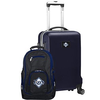 Tampa Bay Rays Deluxe 2 pc Backpack & Carry-On Luggage Set