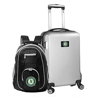Oakland Athletics Deluxe Wheeled Carry-On Luggage & Backpack Set