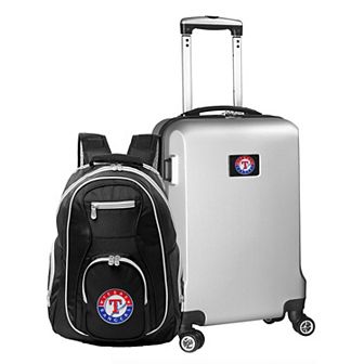 Texas Rangers Deluxe Wheeled Carry-On Luggage & Backpack Set