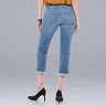 Women's Simply Vera Vera Wang Roll Cuff Capri Jeans