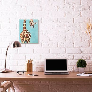 Stupell Home Decor Curious Giraffe Chewing Leaves Canvas Wall Art