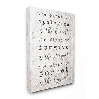Stupell Home Decor Bravest, Strongest, Happiest Virtues Canvas Wall Art