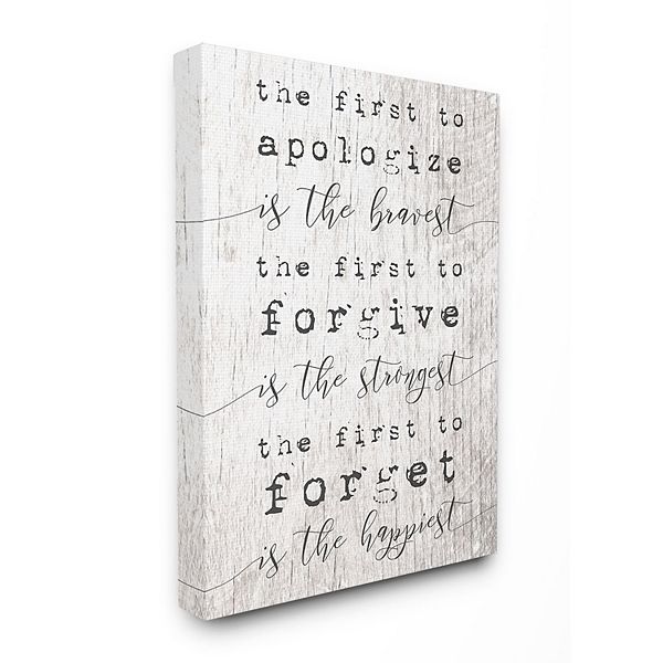 Stupell Home Decor Bravest, Strongest, Happiest Virtues Canvas Wall Art