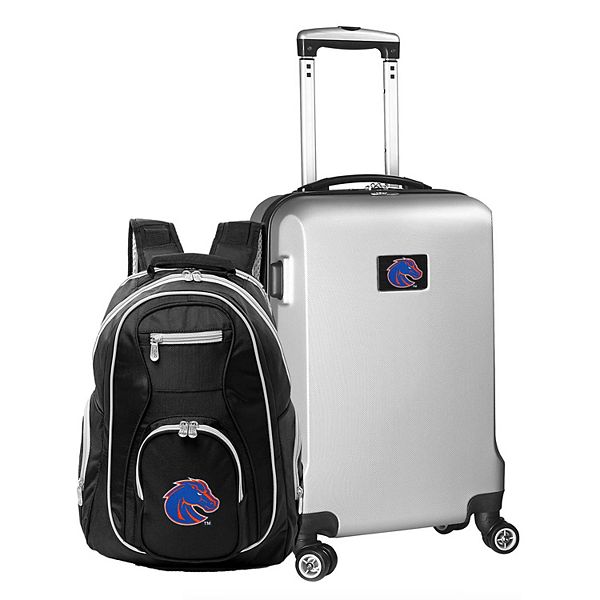 Boise State Broncos Deluxe Hardside Spinner CarryOn Luggage & Backpack Set