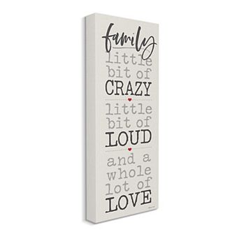 Stupell Home Decor Family "Whole Lot of Love" Canvas Wall Art