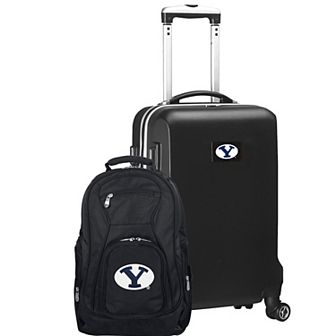BYU Cougars Deluxe Hardside Spinner Carry-On Luggage & Backpack Set