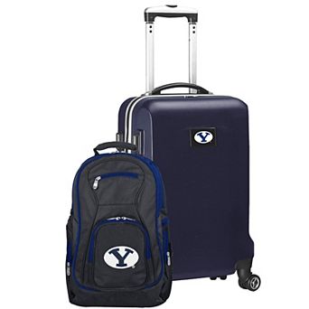 BYU Cougars Deluxe Hardside Spinner Carry-On Luggage & Backpack Set
