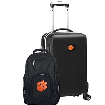 Clemson Tigers Deluxe Hardside Spinner Carry-On Luggage & Backpack Set