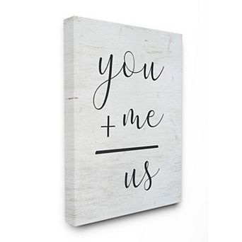 Stupell Home Decor "You Plus Me" Canvas Wall Art