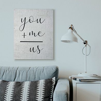 Stupell Home Decor "You Plus Me" Canvas Wall Art
