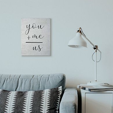 Stupell Home Decor "You Plus Me" Canvas Wall Art