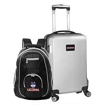UConn Huskies Deluxe Hardside Spinner Carry-On Luggage & Backpack Set