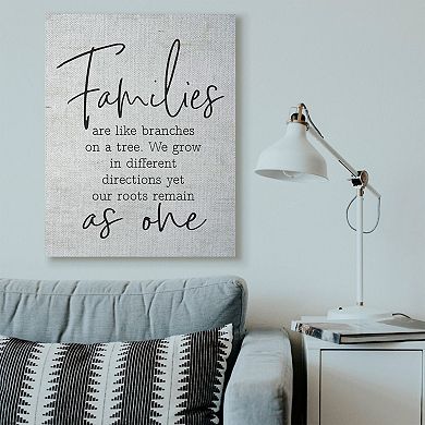 Stupell Home Decor As One Home Family Canvas Wall Art