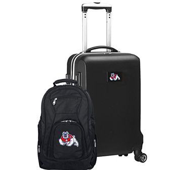 Fresno State Bulldogs Deluxe Hardside Spinner Carry-On Luggage & Backpack Set