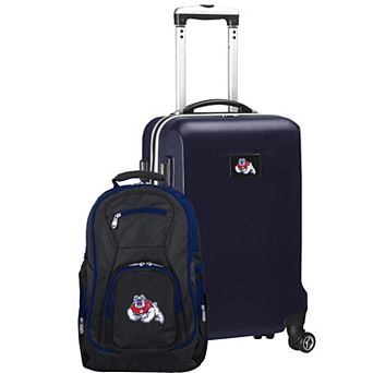 Fresno State Bulldogs Deluxe Hardside Spinner Carry-On Luggage & Backpack Set