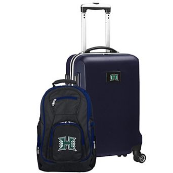 Hawaii Warriors Deluxe Hardside Spinner Carry-On Luggage & Backpack Set