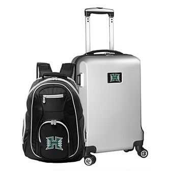 Hawaii Warriors Deluxe Hardside Spinner Carry-On Luggage & Backpack Set