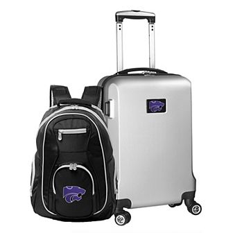 Kansas State Wildcats Deluxe Hardside Spinner Carry-On Luggage & Backpack Set
