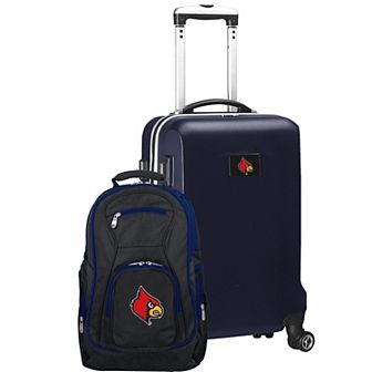 Louisville Cardinals Deluxe Hardside Spinner Carry-On Luggage & Backpack Set