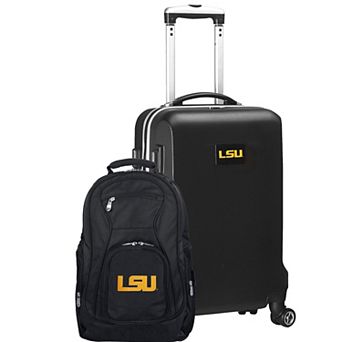LSU Tigers Deluxe Hardside Spinner Carry-On Luggage & Backpack Set
