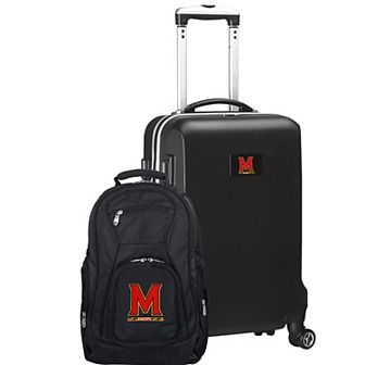 Maryland Terrapins Deluxe Hardside Spinner Carry-On Luggage & Backpack Set