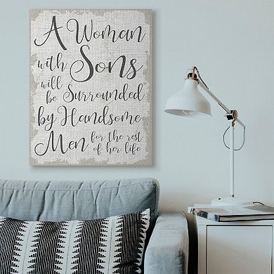 Stupell Home Decor Handsome Sons Canvas Wall Art