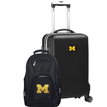 Michigan Wolverines Deluxe Hardside Spinner Carry-On Luggage & Backpack Set