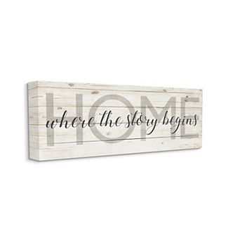 Stupell Home Decor "Where the Story Begins" Canvas Wall Art