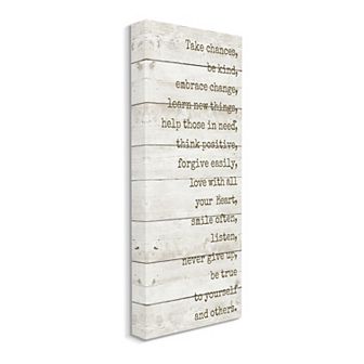 Stupell Home Decor "Take Chances" Inspirational Canvas Wall Art
