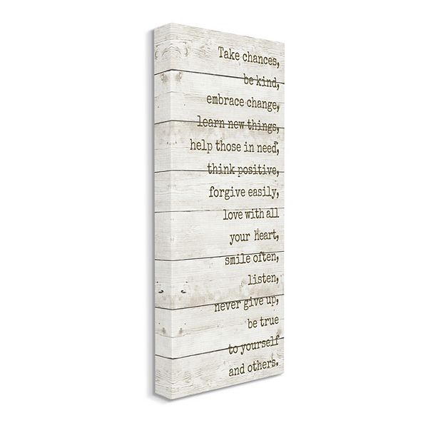 Stupell Home Decor Take Chances Inspirational Canvas Wall Art
