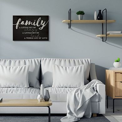 Stupell Home Decor "Family" Crazy Loud Love Canvas Wall Art