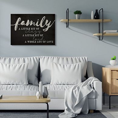 Stupell Home Decor "Family" Crazy Loud Love Canvas Wall Art