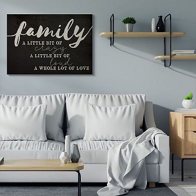 Stupell Home Decor "Family" Crazy Loud Love Canvas Wall Art